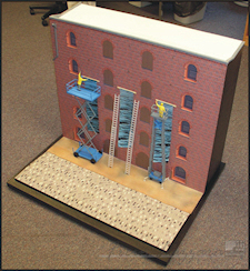 Scale model of Brooklyn historical building facade